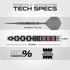 23 gramų strėlytės Winmau Fornax Tapered Switch Point 90% volframo