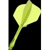Winmau Fusion 2 standard - integruota kotelio ir standartinio sparnelio sistema, geltoni, ilgi
