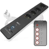 Emos Išmanusis prailginimo laidas 2 m / 4 lizdai / jungiklis / USB / baltas-juodas / PVC / 1,5 mm2