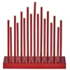 Emos LED candle holder red, 28,5 cm, 3x AA, indoor, warm baltas, timer