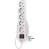 Emos Pailginimo laidas 1,4 m / 5 lizdai / baltas / PVC / 1 mm2