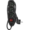 Emos Ilgiklis 3 lizdų 1.5m su įžeminimu, su jungikliu (juodas) 1.5mm²