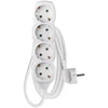 Emos Pailginimo laidas 1,5 m / 4 lizdai / baltas / PVC / 1 mm2