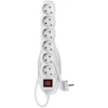 Emos Pailginimo laidas 1,5 m / 6 lizdai / jungiklis / baltas / PVC / 1,5 mm²