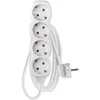 Emos Pailginimo laidas 2 m / 4 lizdai / baltas / PVC / 1 mm2