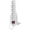 Emos Pailginimo laidas 2 m / 5 lizdai / jungiklis / baltas / PVC / 1 mm²