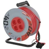 Emos PVC prailginimo laidas ant ritės su 4 lizdais. 40 m. 2,5 mm2 SCHUKO