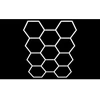 Lubinis šviestuvas MasterLED LED Hexagon šviestuvas garažui 460 W, 6500K, 11 segmentų, 419×301 cm