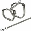 TRIXIE Kačių petnešos su pavadėliu, atspind., metal. sagtys, 22-42 cm-10 mm, 1.20 m