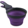„Dexas“ sulankstomas „KlipScoop“ 3in1 vidutinio dydžio 237ml – sulankstomas maisto kaušelis su maišelio spaustuku, violetinis