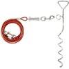 Flamingo Pririšamas Stulpelis 46cm – Metalinis į žemę įsriegiamas kuoliukas su 7.5m plieniniu lynu ir amortizatoriumi
