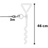 FLAMINGO Šuns prisegimo kuolas 46cm – metalinis kuolas su 3m plieniniu pavadėliu, ilgaamžė konstrukcija