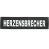 Julius-K9 Herzensbrecher Patch XS – Velcro tvirtinimas, 2x8cm, patvari etiketė pavadėliams