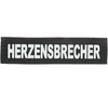 Julius-K9 Herzensbrecher Patch XS – Velcro tvirtinimas, 2x8cm, patvari etiketė pavadėliams