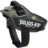Julius-K9 IDC Powerharness Camouflage – Aukščiausios kokybės reguliuojama petnešėlė, kamufliažinė chaki spalva, patvarus dizainas