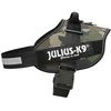 Julius-K9 IDC Powerharness Camouflage – Aukščiausios kokybės reguliuojama petnešėlė, kamufliažinė chaki spalva, patvarus dizainas