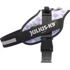 Julius-K9 IDC Powerharness Cartoon – Atspindinti gėlių rašto šunų petnešos, patogiai priglundantis dizainas