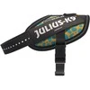 Julius-K9 IDC Powerharness Leopard – Atspindinti šunų petnešėlė, geltonos ir turkio spalvos raštas, dydis Baby 2