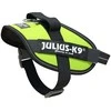 Julius-K9 IDC Powerharness Lime – aukščiausios kokybės reguliuojamas diržas, ryškios lime spalvos, 3 dydis
