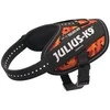Julius-K9 IDC Powerharness Pixeljuice – Atspindinti šunų pavadėlį su oranžiniu pikselių dizainu, 2 dydis