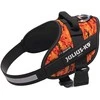 Julius-K9 IDC Powerharness Pixeljuice – Atspindinti šunų pavadėlį su oranžiniu pikselių dizainu, 2 dydis