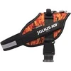 Julius-K9 IDC Powerharness Pixeljuice – Atspindinti šunų pavadėlį su oranžiniu pikselių dizainu, 2 dydis