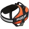 Julius-K9 IDC Powerharness UV Oranžinė – Premium reguliuojama pavadėlio jungtis, 4 dydis, itin ryškus dizainas