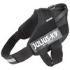 Julius-K9 IDC Stealth Powerharness Juoda – Taktinis šunų antkaklis su saugiu prigludimu, 2 dydis