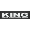 Julius-K9 King dėklo rinkinys – patvarūs lipukų, vardų ženkleliai, mažas dydis, 2 vnt.