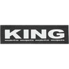 Julius-K9 King dėklo rinkinys – patvarūs lipukų, vardų ženkleliai, mažas dydis, 2 vnt.