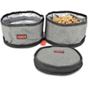 KONG sulankstomas dvigubas dubenėlis kelionėms – kompaktiškas nešiojamas sprendimas maistui ir vandeniui, lengvai valomas dizainas
