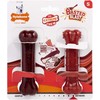 Nylabone Power Chew Basted Blast Bone XS – Kietas Dvigubo Skonio Šoninės ir Kepsninės Kramtomųjų Žaislų Rinkinys, 2 vnt.