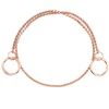 Show Tech gyvatės grandinėlė rožinio aukso – elegantiška 35 cm ilgio apdailos grandinėlė su poliruota apdaila