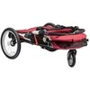 Show Tech Petstro Didelis 3 ratų vežimėlis – tvirtas raudonas ir pilkas vežimėlis, talpa iki 45kg