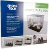 Show Tech šunų žaidimų voljeras, vidutinio dydžio 92x92x81cm – su reguliuojamu dvigubu dugnu, saugus ir erdvus dizainas