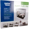 Show Tech šunų žaidimų voljeras, vidutinio dydžio 92x92x81cm – su reguliuojamu dvigubu dugnu, saugus ir erdvus dizainas