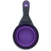 Sulenkamas „Dexas KlipScoop“ 3 viename, didelis 473 ml – sulankstomas maisto kaušelis su maišelio spaustuku, violetinis