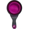 Sulenkamas „Dexas KlipScoop“ 3 viename, didelis 473 ml – sulankstomas maisto kaušelis su maišelio spaustuku, violetinis