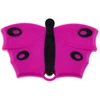 V7 Mini Butterfly teptukų šepetėlis – kompaktiškas rožinis pūkų valiklis su švelniais šereliais, ergonomišku dizainu