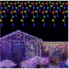 100 LED 4 metrai lempučių lauko girlianda varvekliai su baltu laidu, įvairių spalvų flash