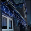 500 LED 25 metrai lempučių lauko girlianda varvekliai su baltu laidu, mėlynos spalvos flash
