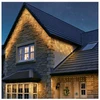 500 LED 25 Metrai lempučių lauko girlianda Varvekliai su baltu laidu, Šiltai baltos spalvos Flash