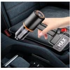 automobilio dulkių siurblys su skirtingais antgaliais