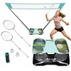 Badmintono rinkinys 4in1 su lagaminu, raketėmis ir tinklu