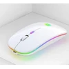 Belaidė pelė ergonominė kompiuterio pelytė, su šviesomis, spalva: balta