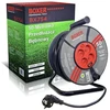 Susukamas statybinis prailgintuvas Boxer BX754, 4 lizdai, 50m., spalva: juoda