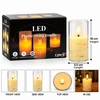LED žvakė su dekoratyvine švieselių vielute 10173, 10 cm