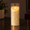 LED žvakė su dekoratyvine švieselių vielute 10184, 17,5 cm