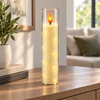 LED žvakė su dekoratyvine švieselių vielute 10759, 20 cm