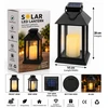 Juodas saulės energija maitinamas LED žibintas 10766, 28 cm